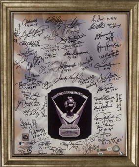 Cy Young Award Winner Multi-Signed and Framed 16x20 Photo With 54 Signatures